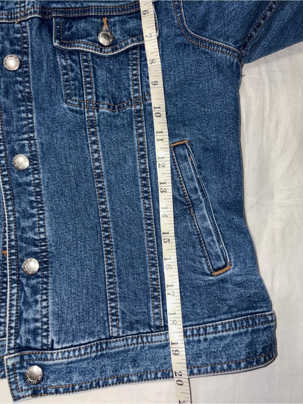 Lauren Jeans Co Ralph Lauren Classic Dark Blue Denim Jacket - Picture 8 of 9